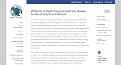 Desktop Screenshot of pacificcountyhealthdepartment.com